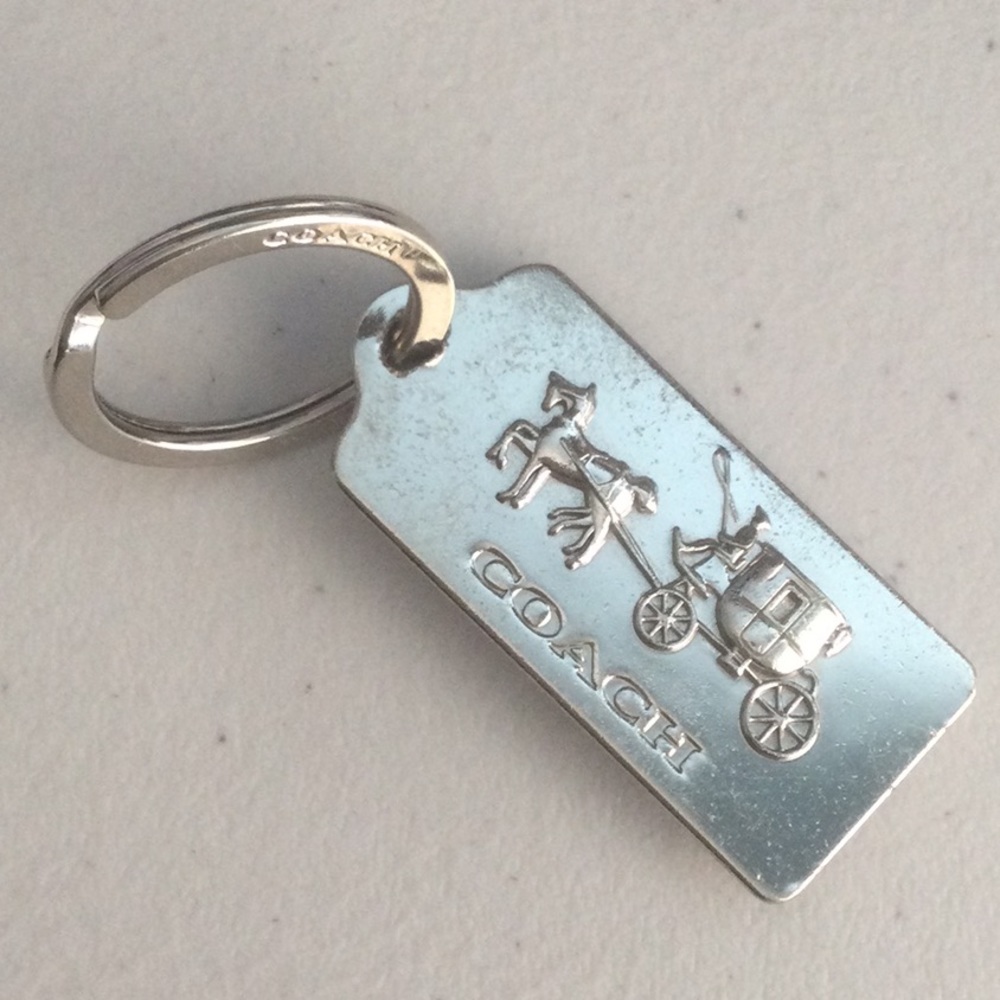 Coach metal keychain